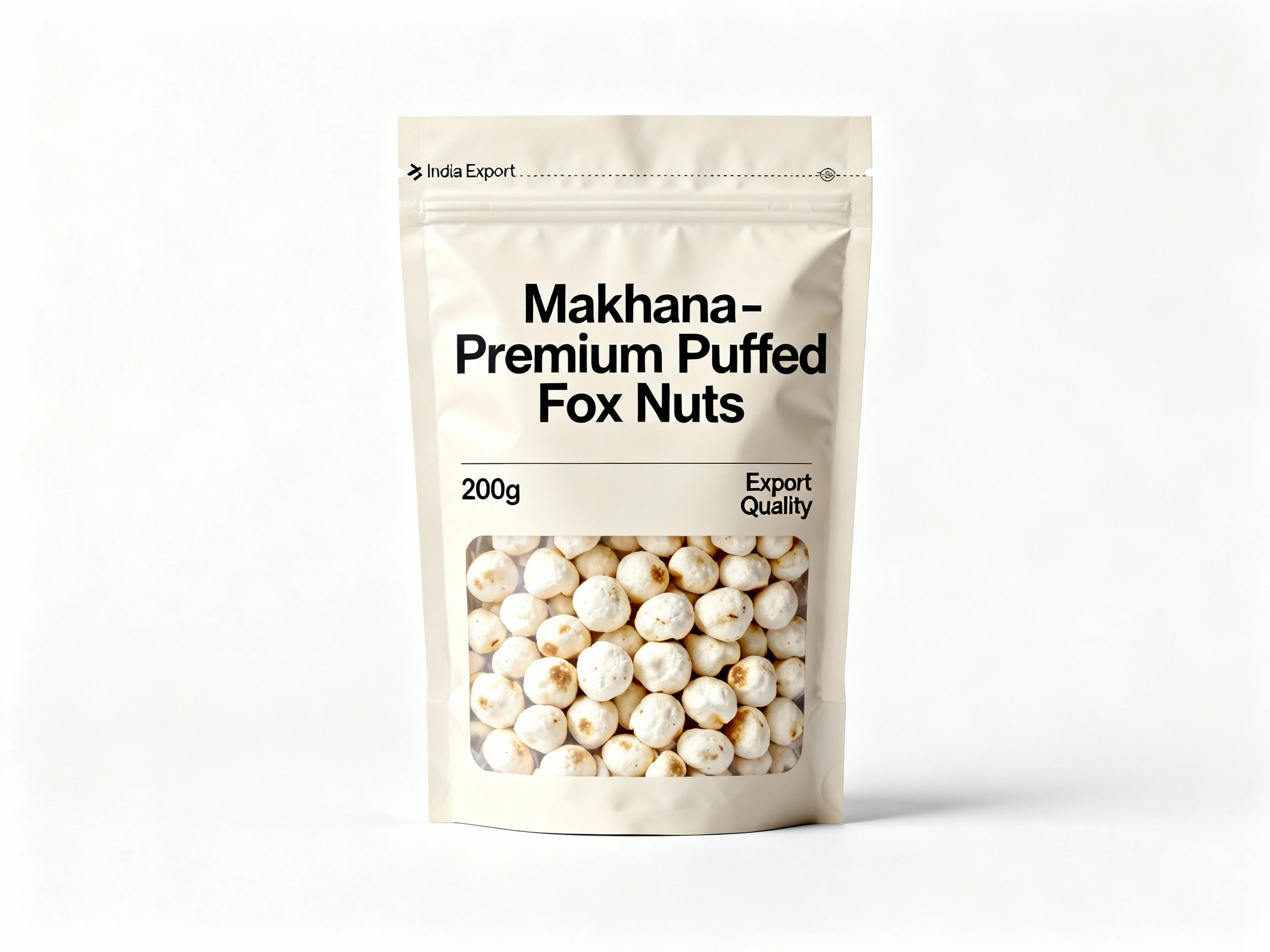 Wholesale Makhana 200g Packs | Premium Fox Nuts | Bulk Export from India