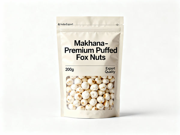 Wholesale Makhana 200g Packs | Premium Fox Nuts | Bulk Export from India