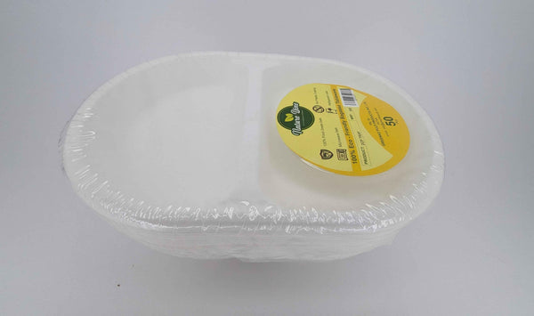 Nature's Dine Wholesale 2 Compartment Bagasse Trays | Compostable Bulk Trays | 25000 trays - ExportIndia360