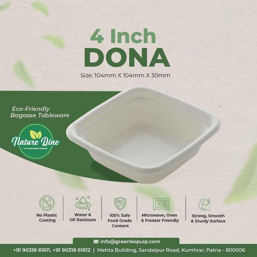 Nature's Dine Bulk 4 Inch Bagasse Dona Bowl | Compostable Disposable Bowls | 25000 Bowls - ExportIndia360